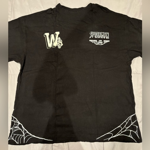 Darc Sport "With Great Power" Spiderman Premium Oversized T-Shirt in Black - Picture 2 of 9